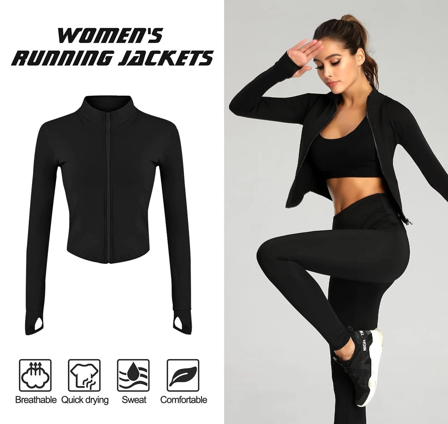 Slim Fit Long Sleeved Fitness jacket