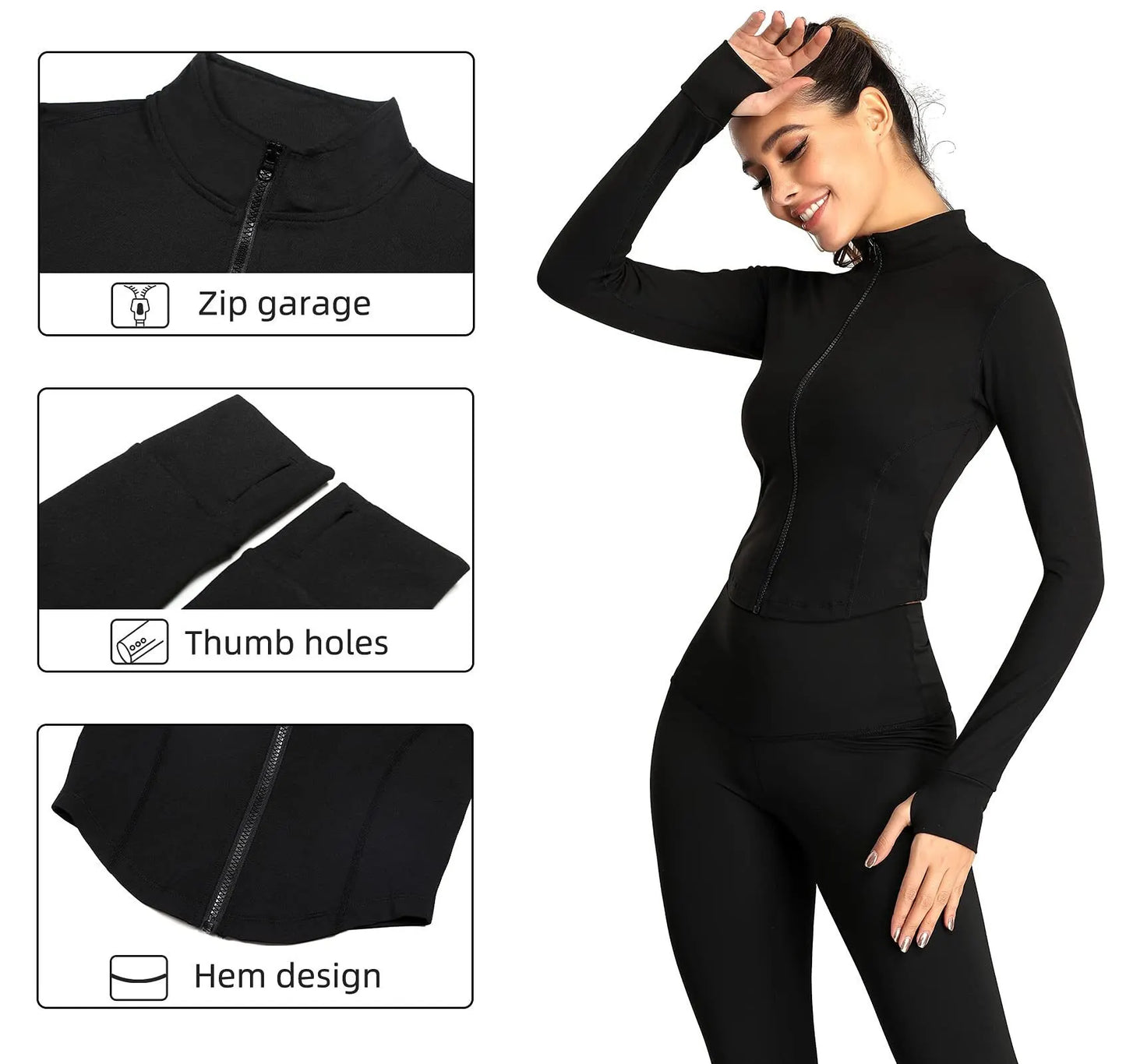 Slim Fit Long Sleeved Fitness jacket